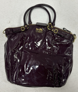 Coach Plum Leather Madison Lindsey Satchel