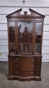 Mahogany Small Wooden China Hutch