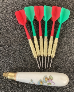 Dart Set And Porcelain Handle