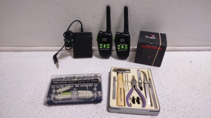 Box Full of: (1) TrubliFit Fan For The Original Peloton Bike, (1) Precision Craft Knife Kit 22pcs., (1) "Making Memories" Belt Crafting Starters Kit, & More!