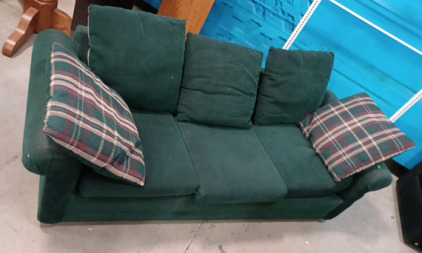 (1) Couch - 3 Seater - Green