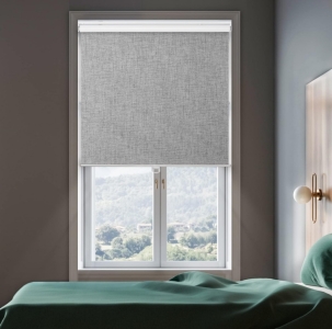 2) Genimo 100% Blackout Roller Shade Grey 53"x72” (r2)