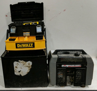 (1) DeWalt Multi-Level Workstation w/ Tools (1) Coleman Powermate Pulse 1850 Portable Generator