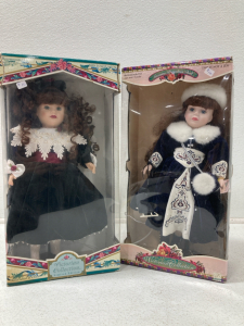 (2) Vintage Antique Victorian Collection Dolls