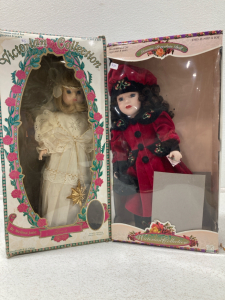 (2) Vintage Antique Victorian Collection Dolls