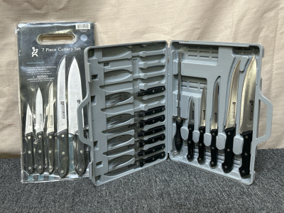 Gourmet Traditions 7 Piece Cutlery Set and Partial Stainless Knife Set