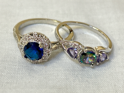 (2) Beautiful Woman's Rings Size 9