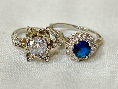 (2) Beautiful Woman's Rings Size 9