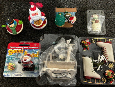 Hallmark Santa Ornaments, Santa Eating Cookies, Santa Saying Hi to Dog, Steamboat Willie, And More