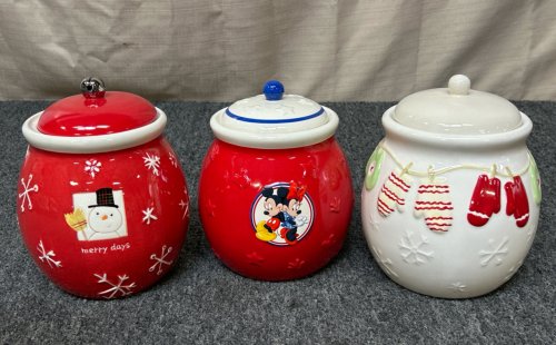 (3) Christmas Cookie Jars