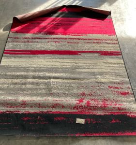 Beautiful Red & Gray Rug