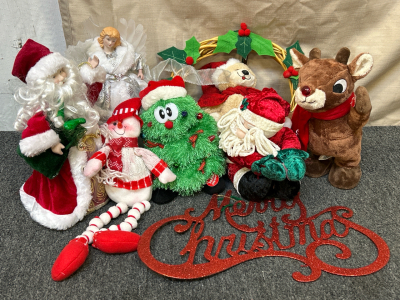 Holiday Stuffed Animals and Tree Toppers