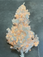 5.5'-6' White Pre-Lit Christmas Tree - 4