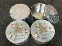 (12) Decorative Holiday Storage Tin Containers - 2