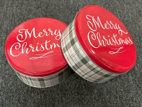 (12) Decorative Holiday Storage Tin Containers - 3