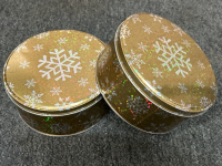 (12) Decorative Holiday Storage Tin Containers - 4