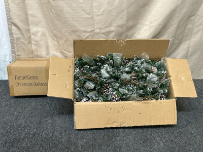 (2) Boxes of Home Karen Christmas Garland