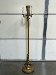 5' Tall Gold Toned Decorative Floor Lamp