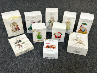 (10) Collectible Hallmark Keepsake Ornaments