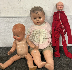 3 Vintage Dolls