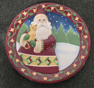 Heartwood Creek By Jim Shore Decorative Santa Plate