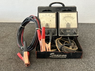 Set of Jumper Cables and A Vintage Snap On Diagnostic Machine