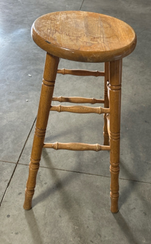 Wooden Countertop Height Stool