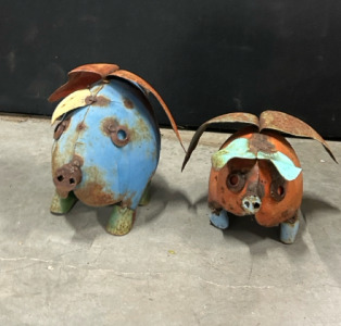 Metal Flying Pig Yard Ornaments