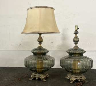 2 Beautiful Glass Lamps