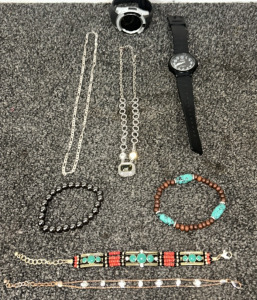 Smart Watch, 2 Necklaces , 4 Bracets, & Watch