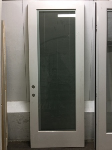 Household Door w/ Track Blinds