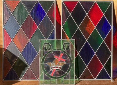 3 Stained Glass Panels