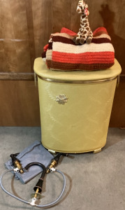 Vintage Laundry Basket, Faucet, Afghan Blanket & More