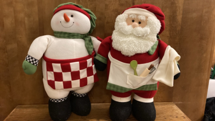 Lg Snowman & Santa