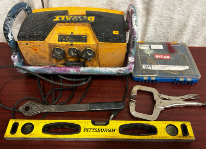 Dewalt Radio, Drill Bit Set, Level Set