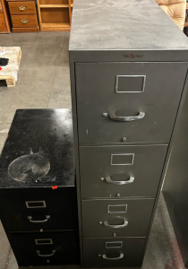 Gray 4 Drawer Filing Cabinet, Black 2 Drawer Filing Cabinet