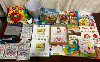 Baby Books, Baby Toys, Christmas Cups, And More