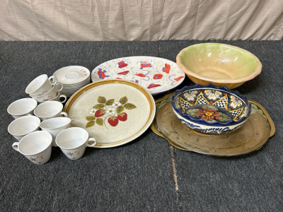 Tea Set, Trays, and Water basin