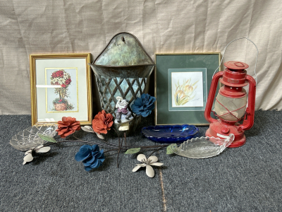 Home Decor: Pictures, Wall Decor, Lantern and Glass Trays