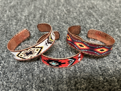 (3) Soutwest Copper Bracelets