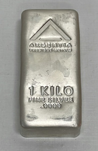 1 Kilogram .9999 Fine Silver Bar