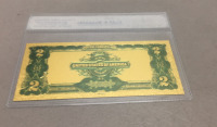 (1) 24k Gold Flaked M21 $2 Bill Banknote W/ Coa - 2