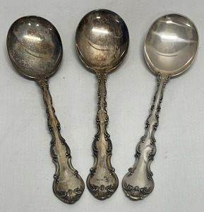 (3) Gorham Sterling Silver Soup Spoons