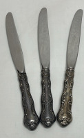 (3) Gorham Sterling Silver Handled Stainless Steel Bladed Knives