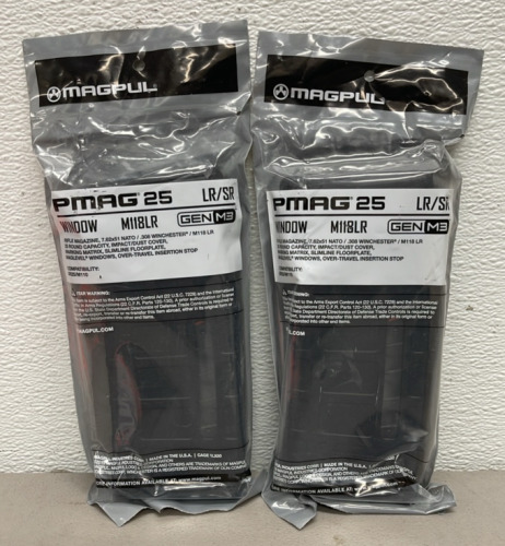 (2) Magpull PMRG LR/SR 20 Round 308/7.62 Magazines W/ Windows