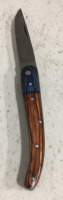 (1) Demascus Foldable 8” Pocket Knife W/ 4” Blade (Blue Wood Handle) - 5