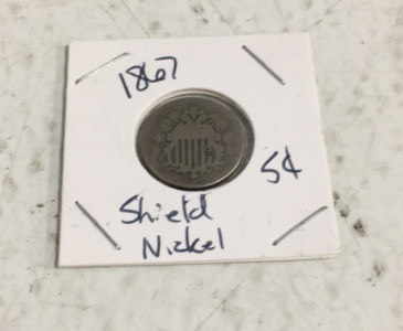 (1) 1867 Shield Nickel