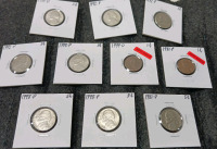 (8) Nickels (2) Pennies (Year and Mint in photos)