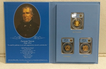 (1) Zachary Taylor Coin Set - (3) $1 Coin Set Zachary Taylor w/ Display - 2009