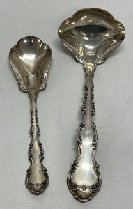 (2) Gorham Sterling Silver Serving Spoon And Ladle